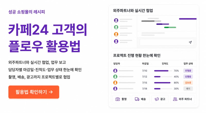 카페24 고객의 플로우 활용법